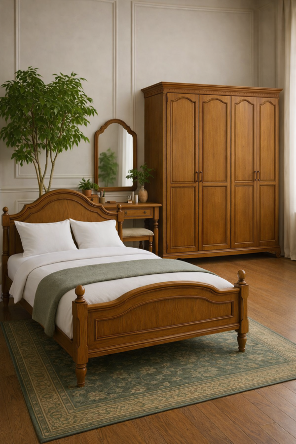 غرفة نوم بتصميم ريفي مميز