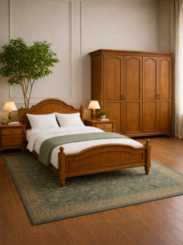 غرفة نوم بتصميم ريفي مميز